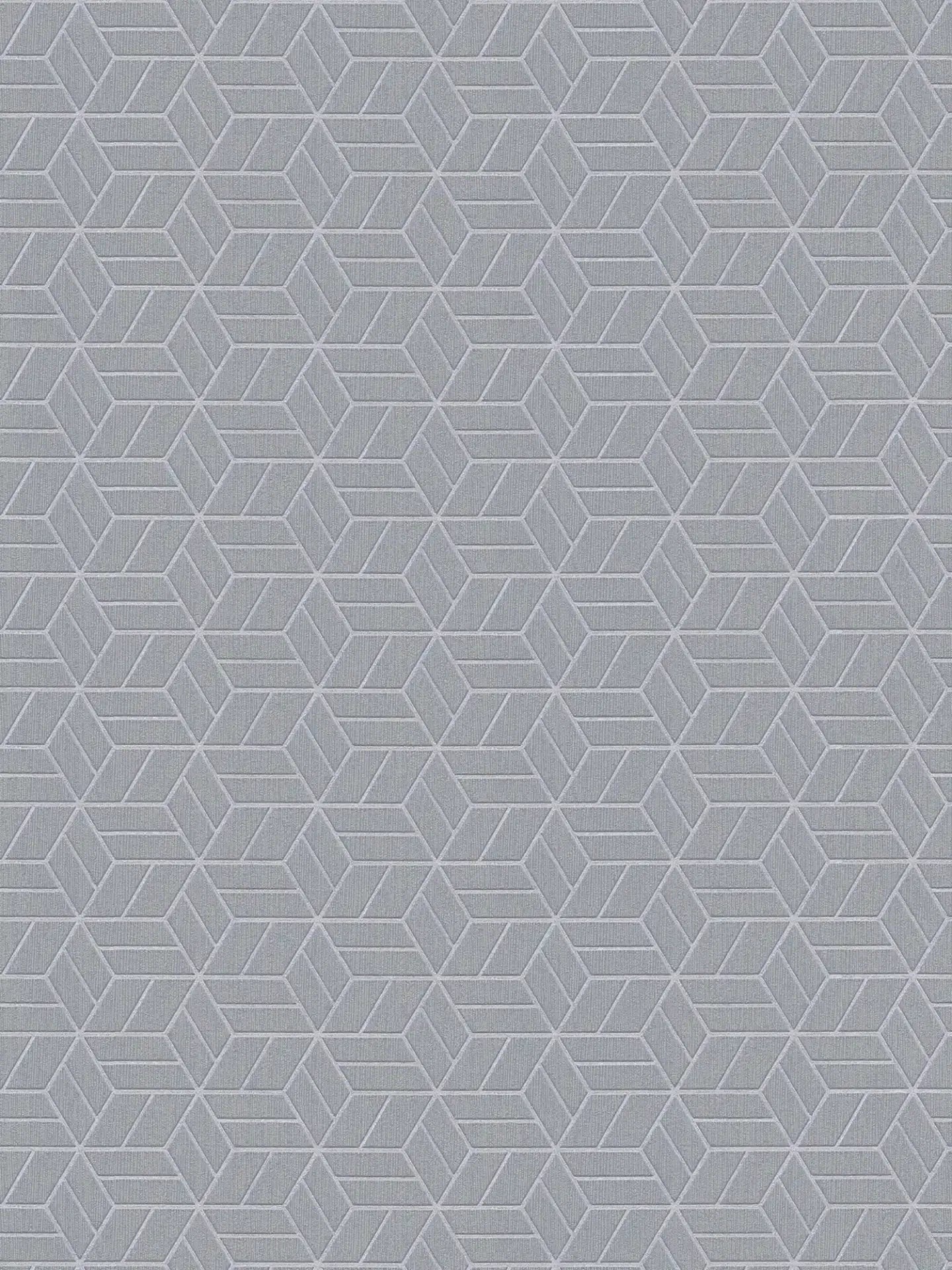 Abstract Allure - Geometric Metallic Wallpaper - Grey