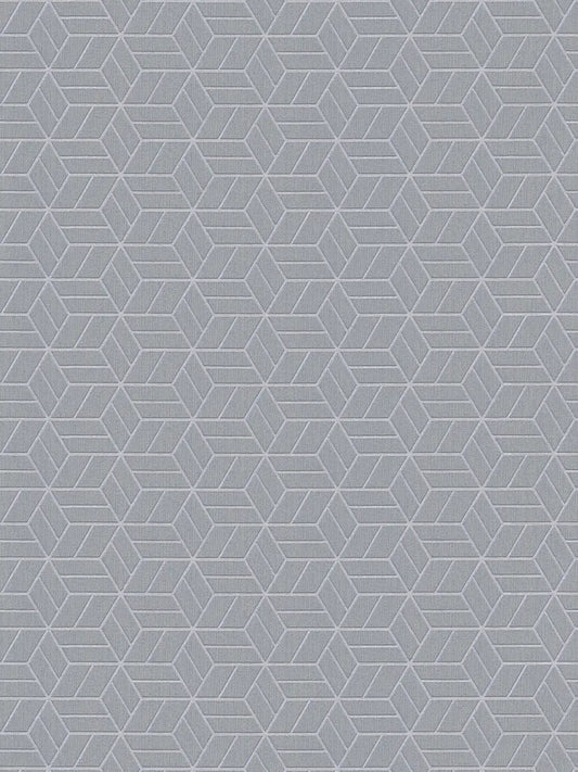 Abstract Allure - Geometric Metallic Wallpaper - Grey
