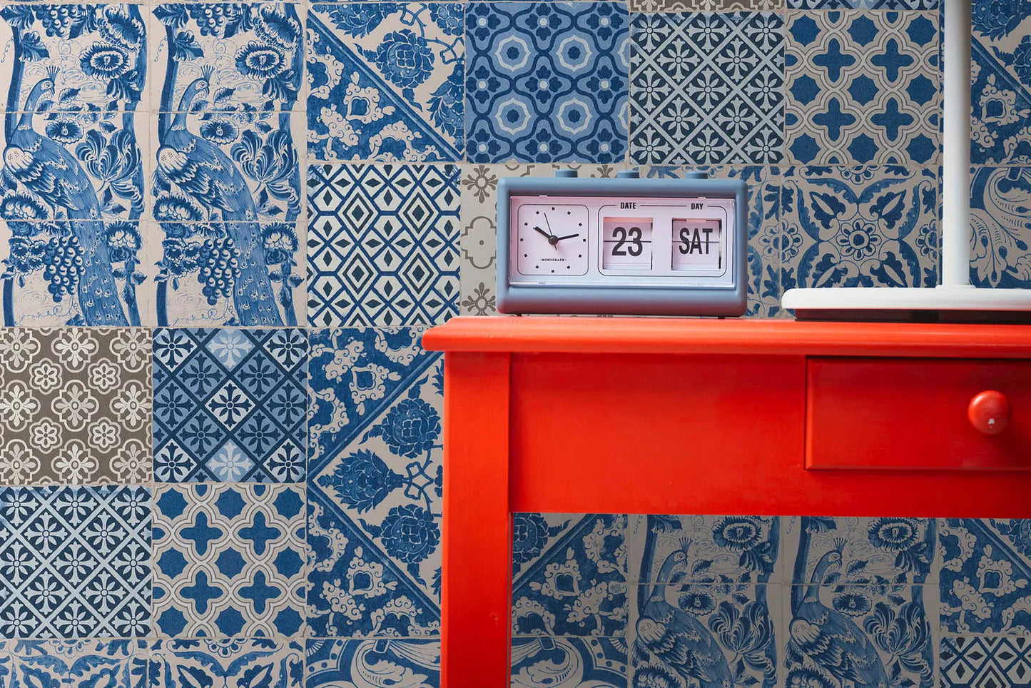 Delft Heritage - Moroccan Wallpaper - Blue/Cream