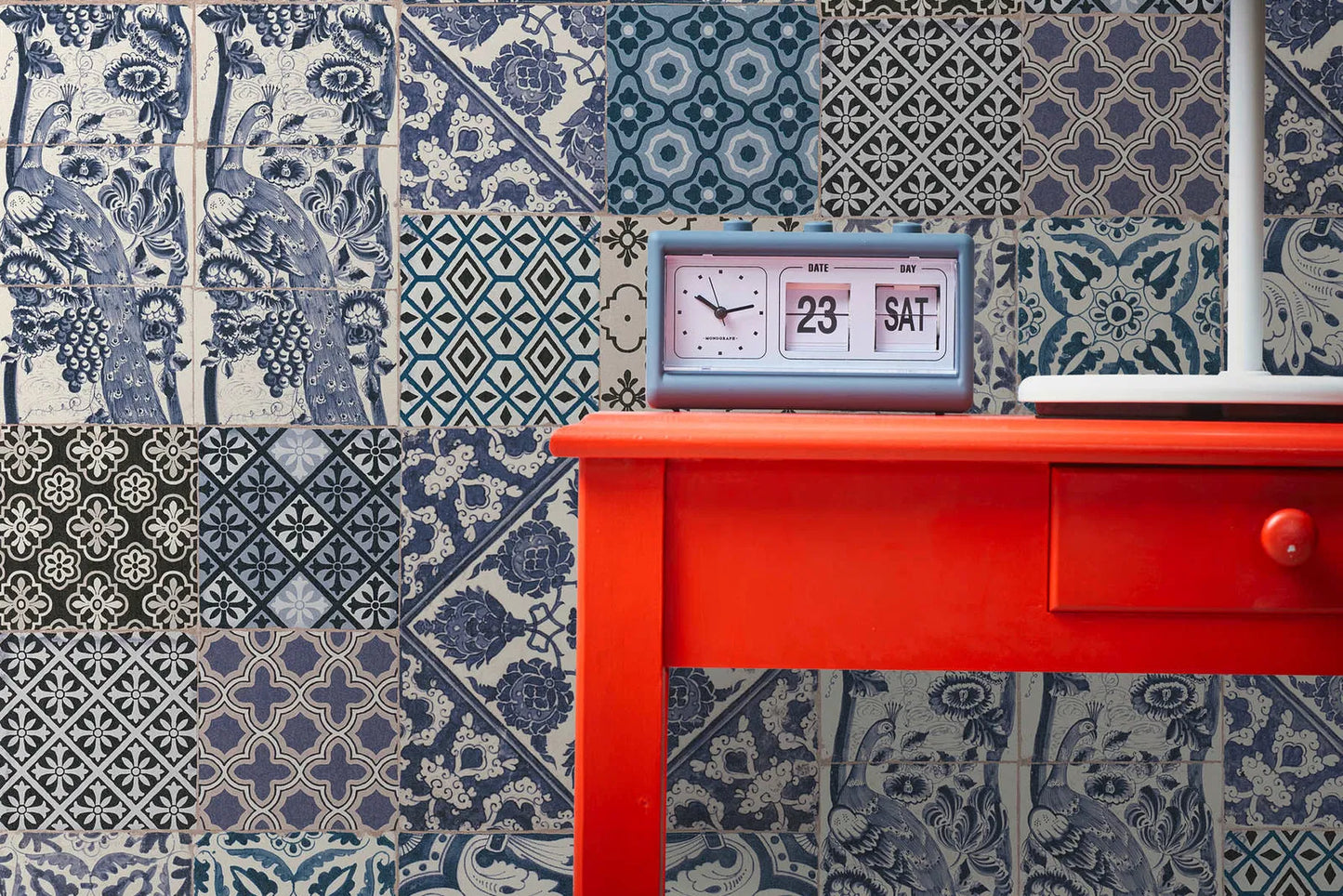 Delft Heritage - Moroccan Wallpaper - Blue/Beige