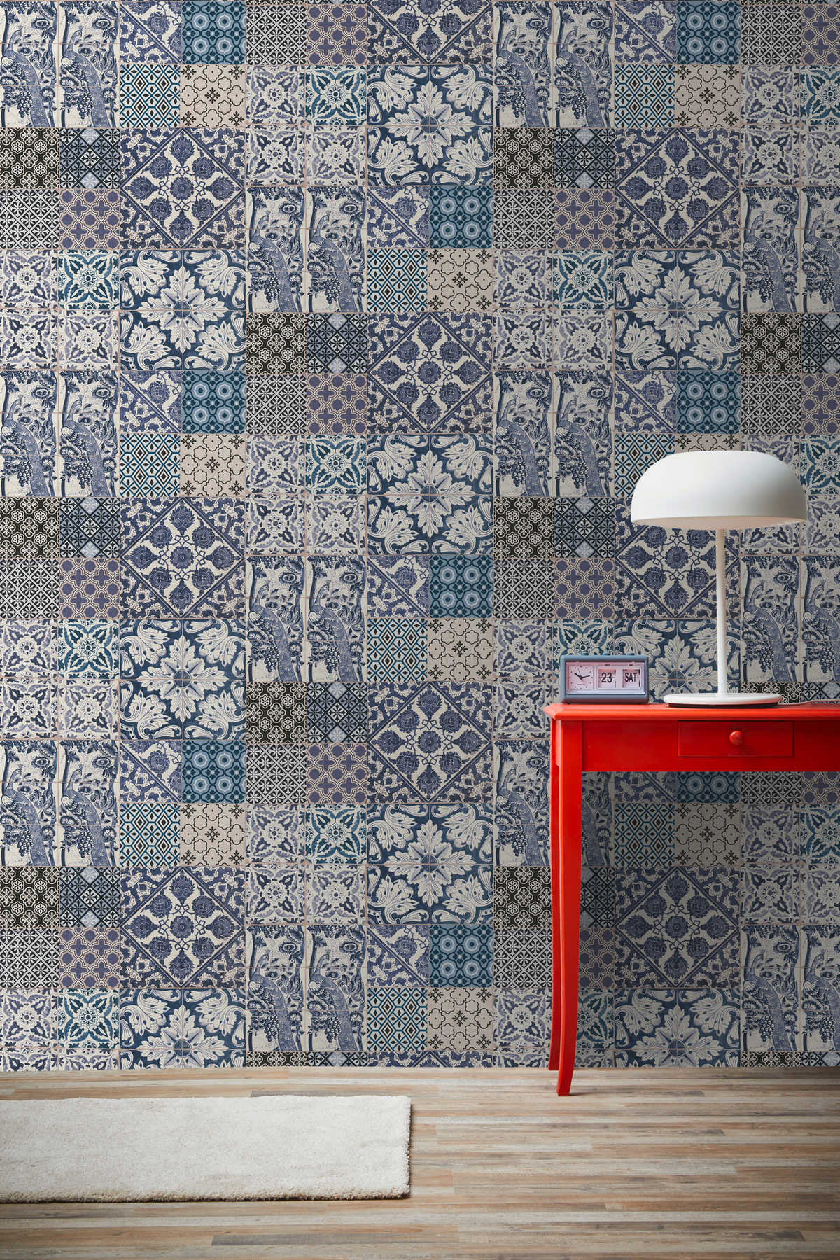 Delft Heritage - Moroccan Wallpaper - Blue/Beige