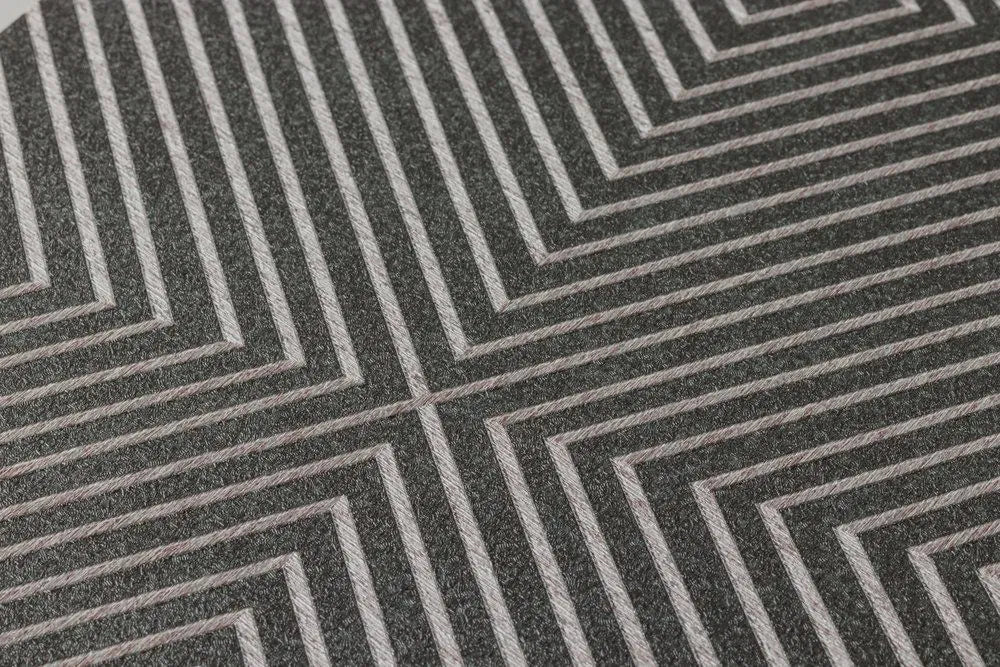Metropolitan Grid - Abstract Vinyl Wallpaper - Grey
