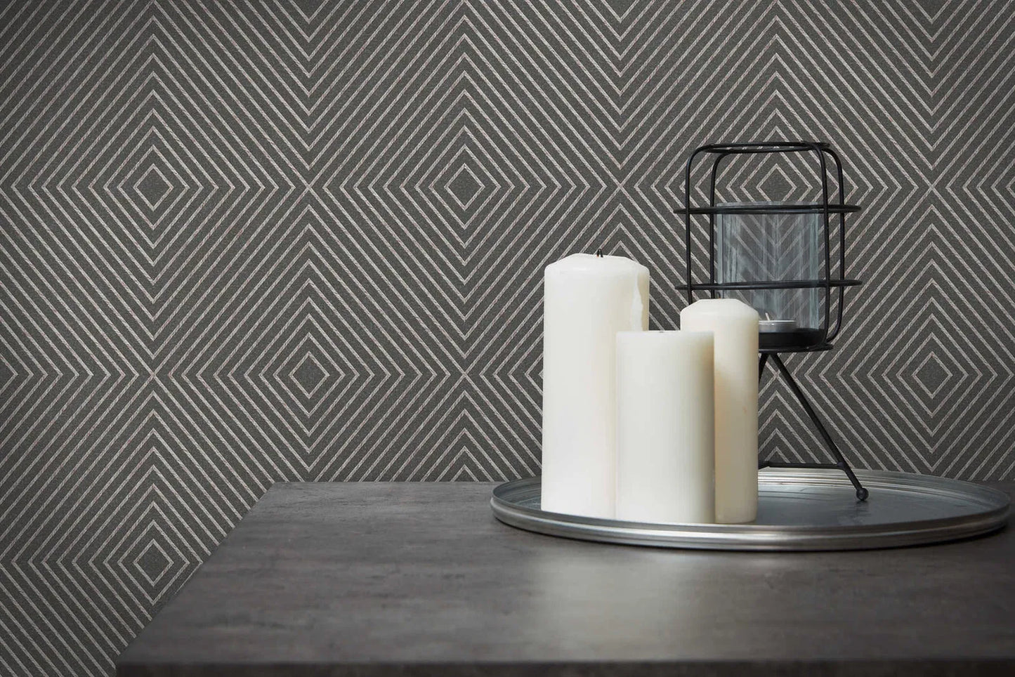 Metropolitan Grid - Abstract Vinyl Wallpaper - Grey