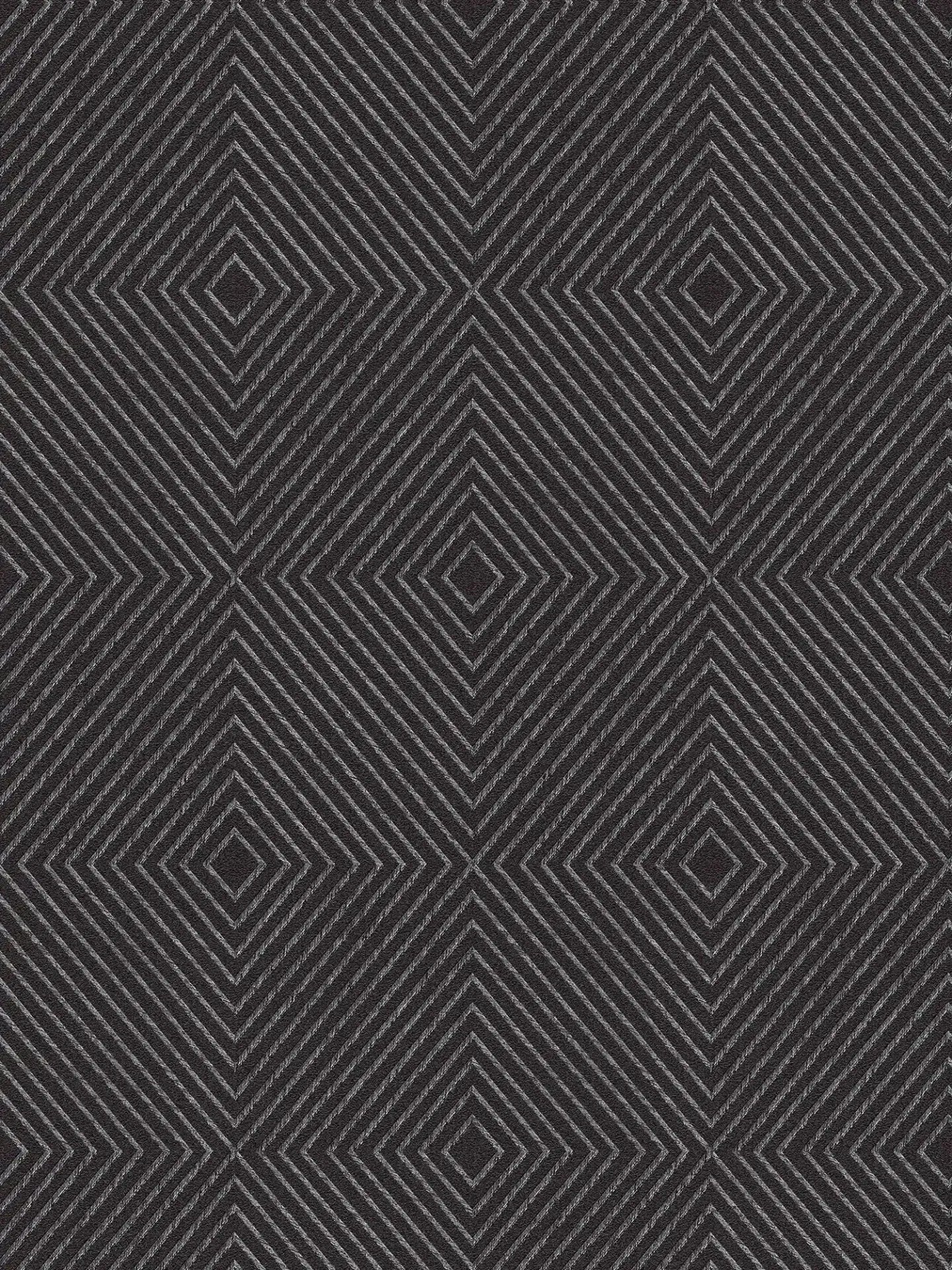 Metropolitan Grid - Abstract Vinyl Wallpaper - Black - Discontinuing