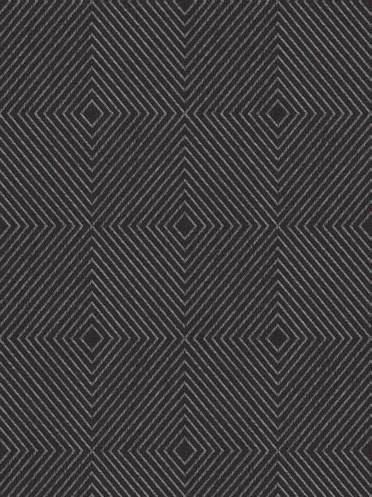 Metropolitan Grid - Abstract Vinyl Wallpaper - Black - Discontinuing