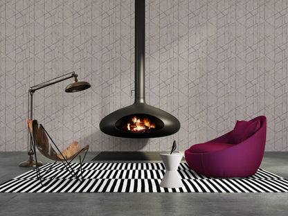 Geo Concrete Wallpaper - Grey Metallic - Discontinuing