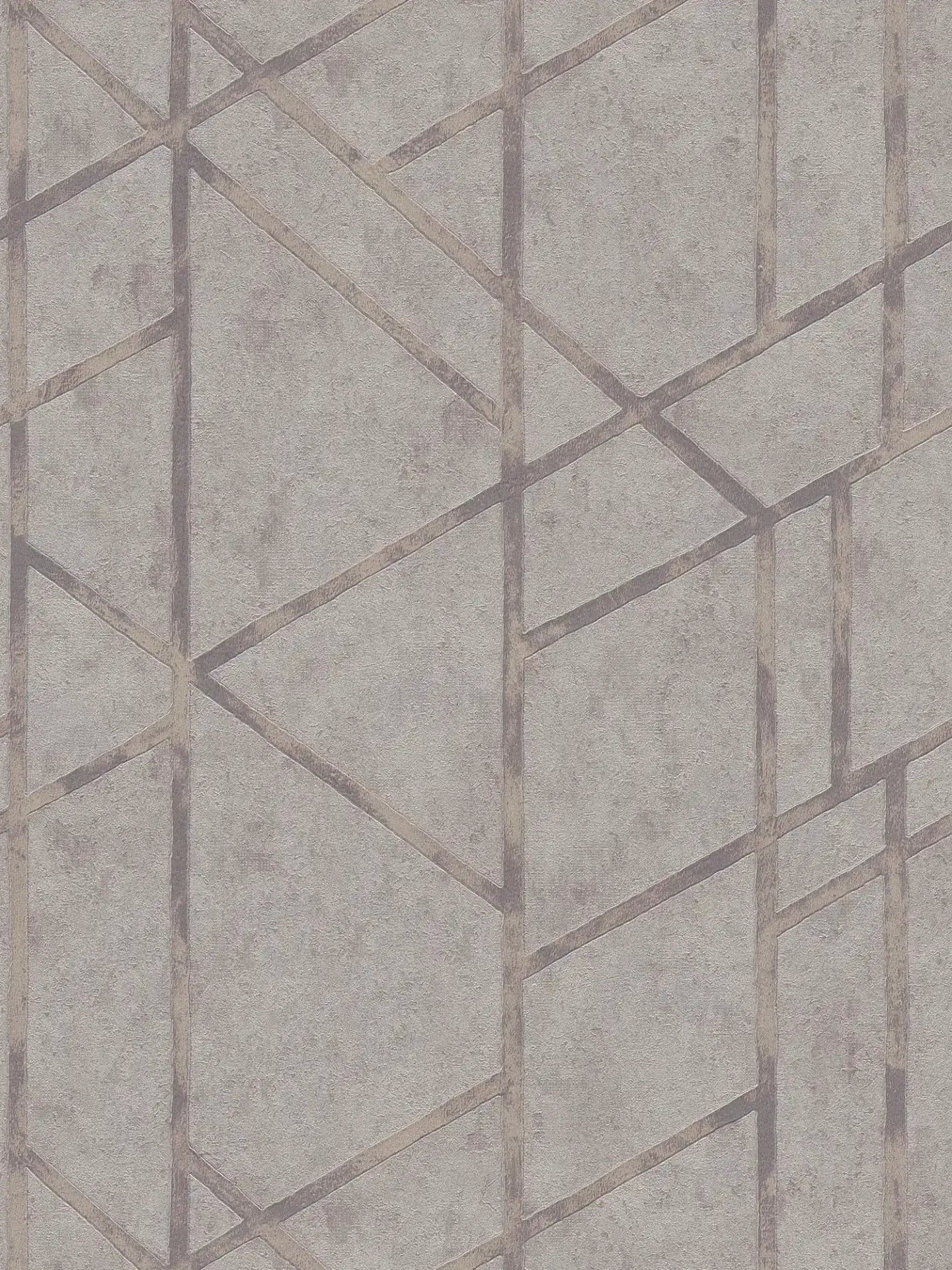 Geo Concrete Wallpaper - Grey Metallic - Discontinuing