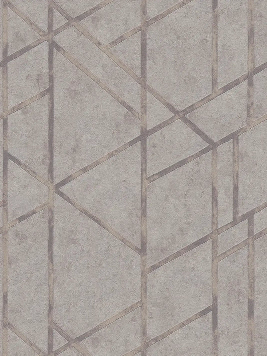 Geo Concrete Wallpaper - Grey Metallic - Discontinuing