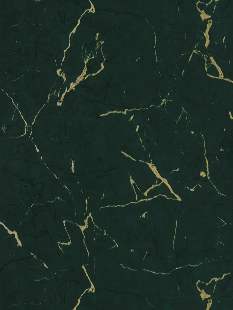 Sample - Marble Wallpaper - Green/Metallic