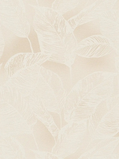 Banana Grove - Leaf Wallpaper - Beige