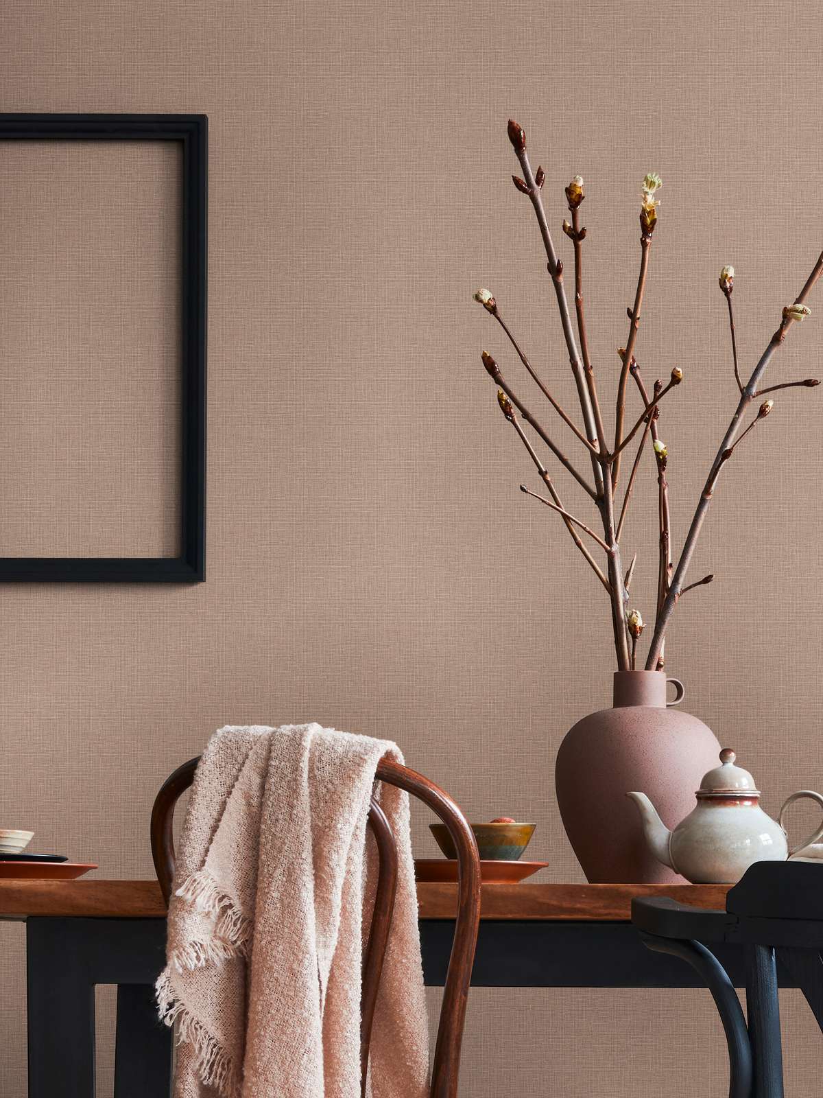 Solid Textured Wallpaper - House of Turnowsky - Brown