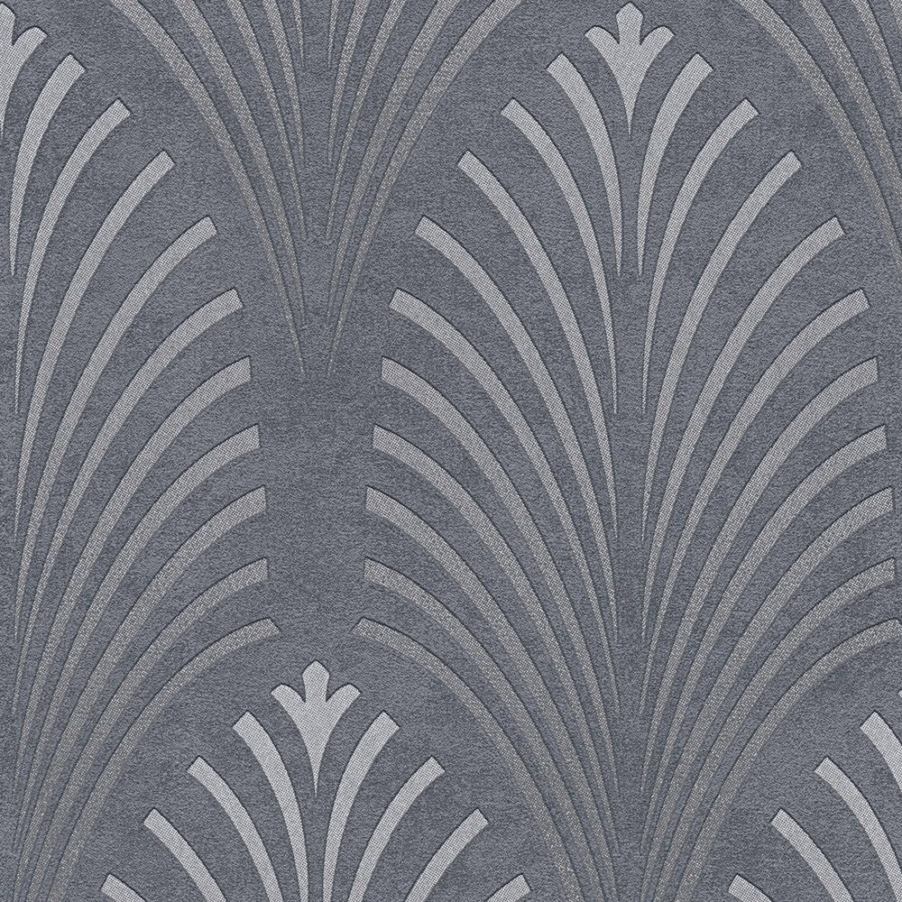 Pop Style Art Deco - Metallic Wallpaper - Grey - 48 Rolls due July 2026