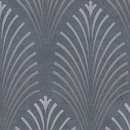 Pop Style Art Deco - Metallic Wallpaper - Grey - 48 Rolls due July 2026