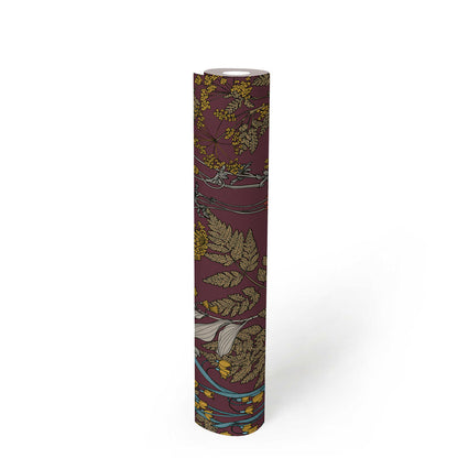 Floral Wallpaper - Red