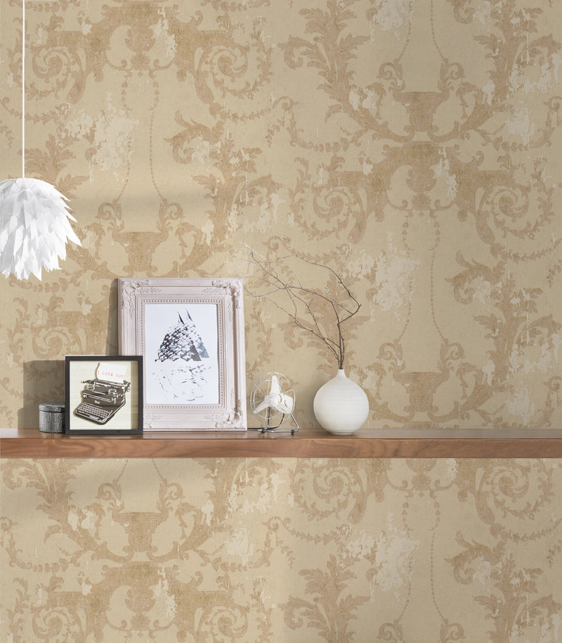 Old World Plaster Wallpaper - Caramel