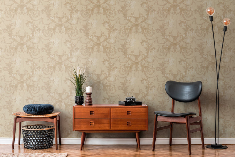Old World Plaster Wallpaper - Caramel
