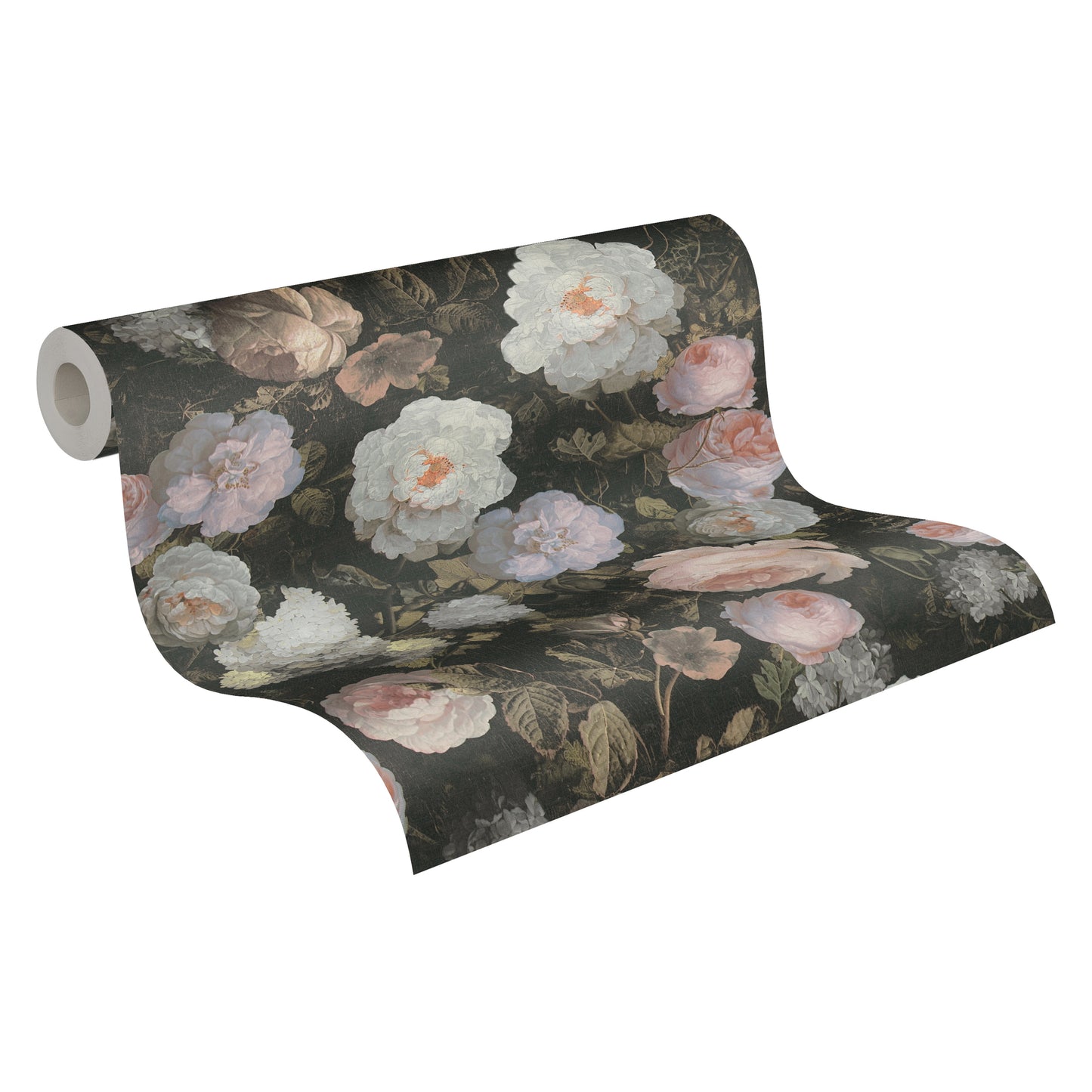 Oil Painting Bouquet Floral Wallpaper - Pink & White - Discontinuing