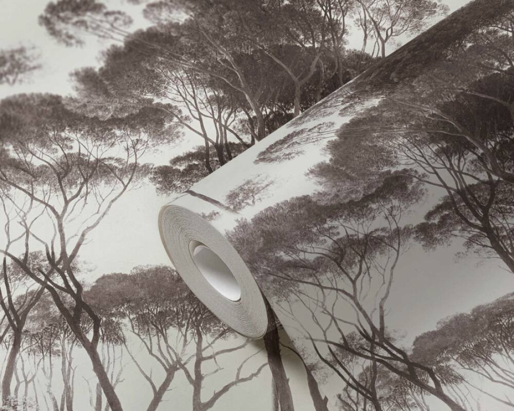 Tree Tops Wallpaper - Black/Brown - Last Roll