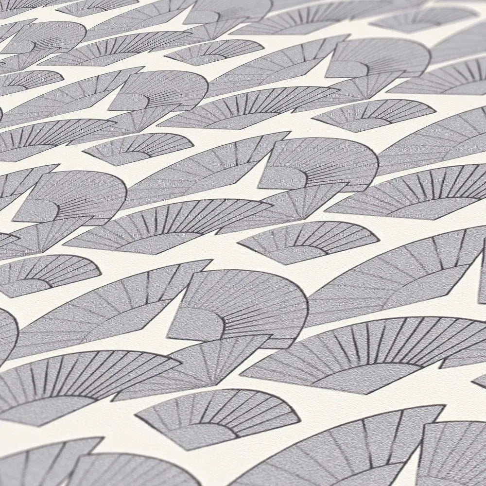 Deco Fanfare Heavy Weight Wallpaper - Black