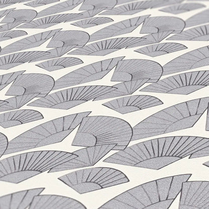 Deco Fanfare Heavy Weight Wallpaper - Black