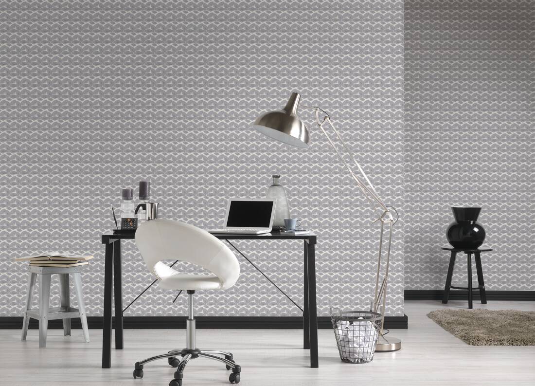 Deco Fanfare Heavy Weight Wallpaper - Black