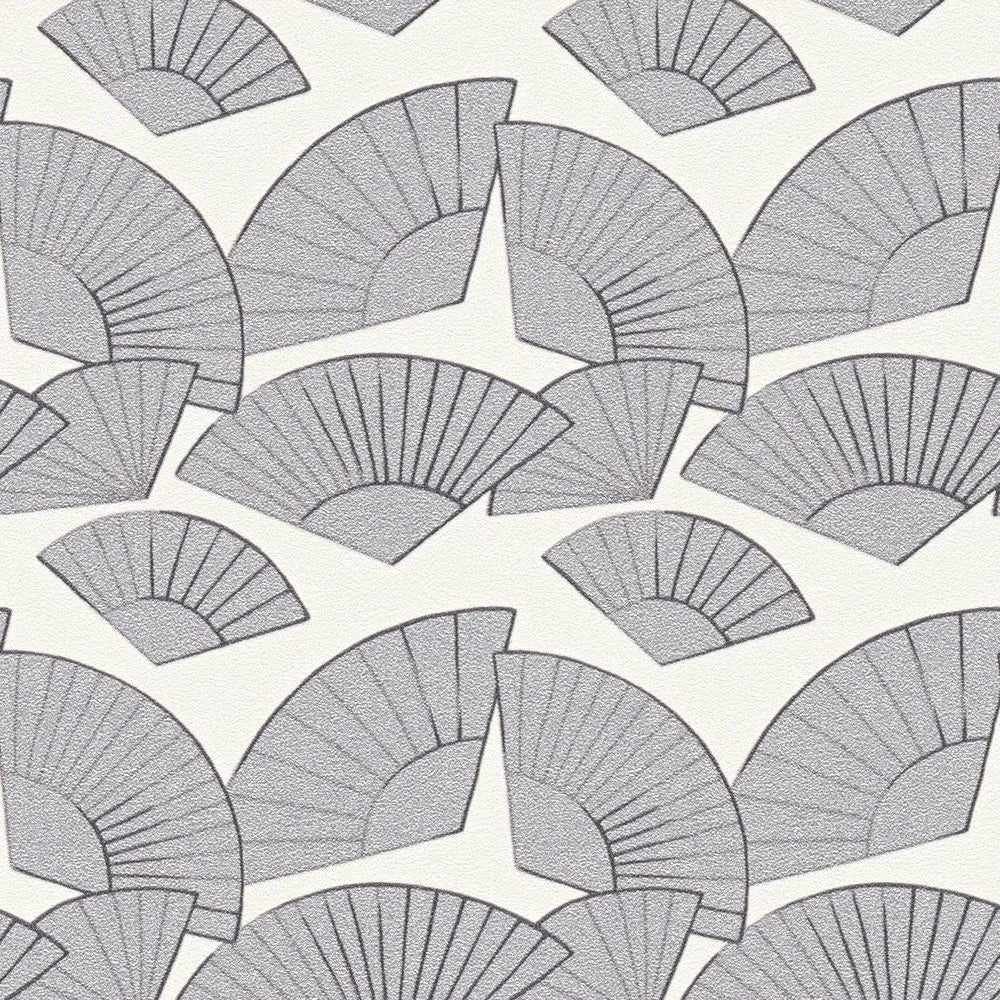 Deco Fanfare Heavy Weight Wallpaper - Black