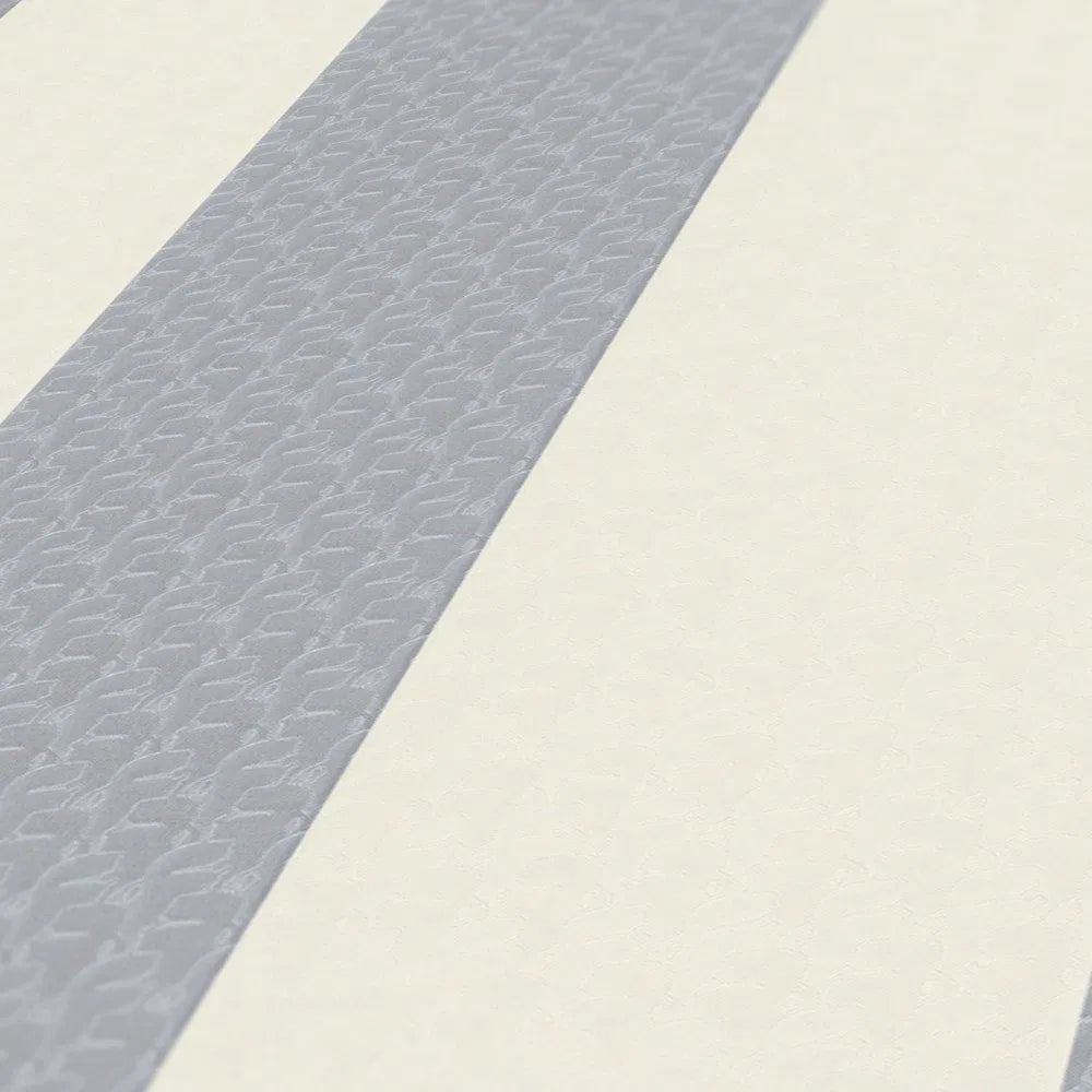 Timeless Stripes Heavy Weight Vinyl Wallpaper - Grey