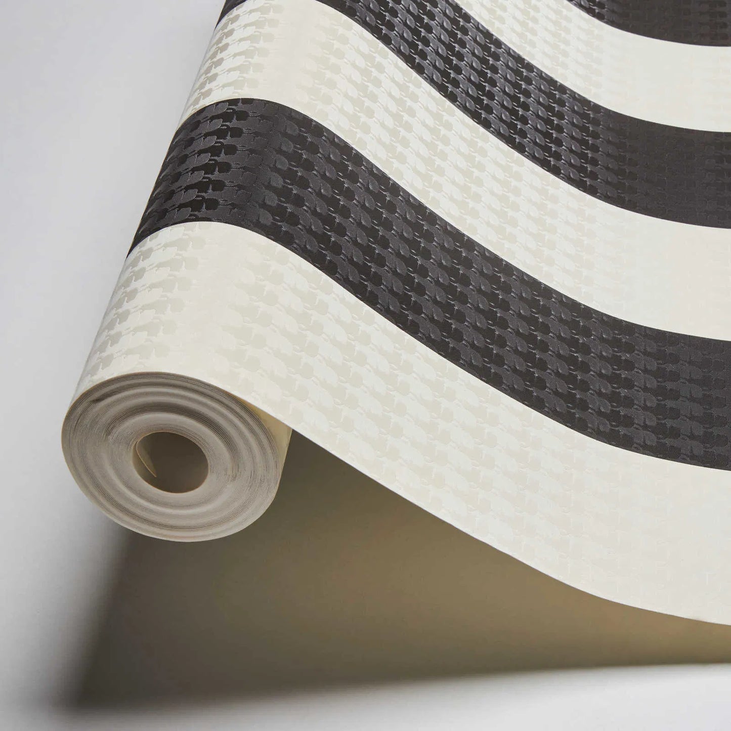 Timeless Stripes Heavy Weight Vinyl Wallpaper - Black and White - Discontinuing