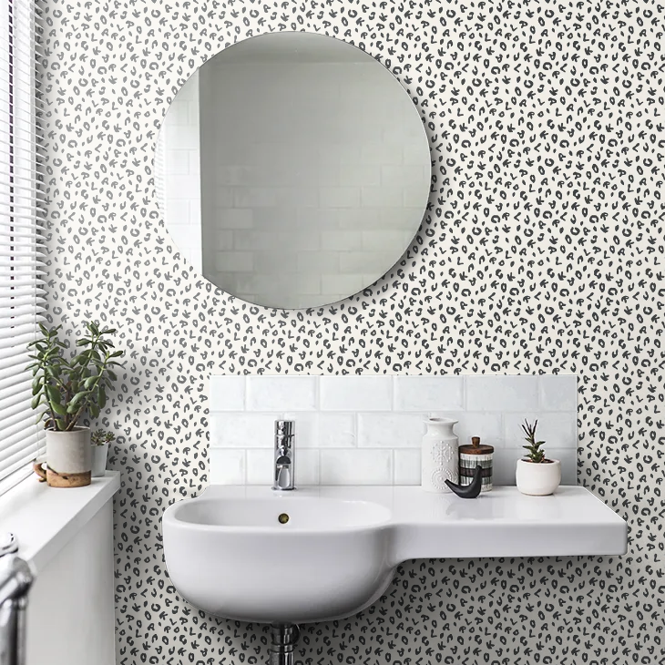 Leopard - Karl Lagerfeld Wallpaper - Black White