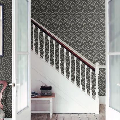 Leopard Alphabet Heavy Weight Wallpaper - Black - Discontinuing