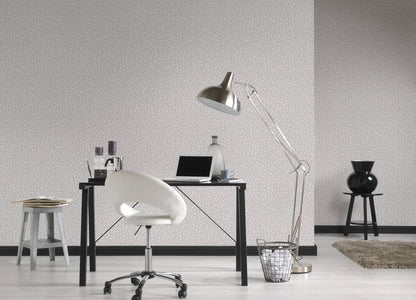 Leopard Alphabet Heavy Weight Wallpaper - Grey - Discontinuing