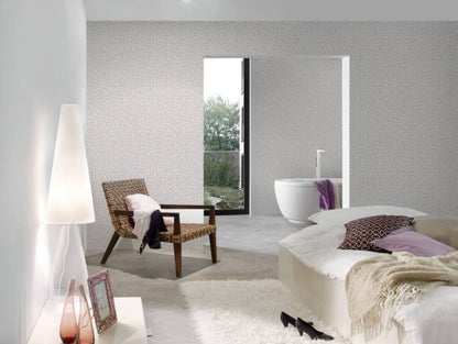Leopard Alphabet Heavy Weight Wallpaper - Grey - Discontinuing