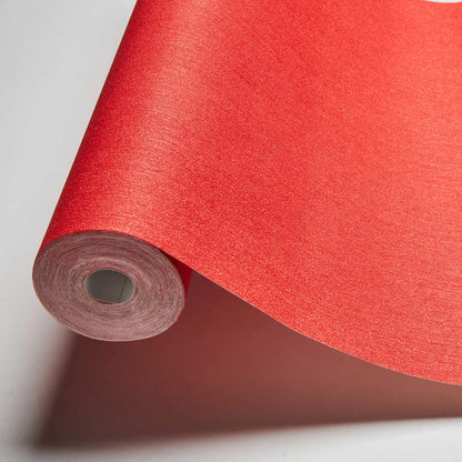 Plain Rouge Heavy Weight Textured Wallpaper - Red