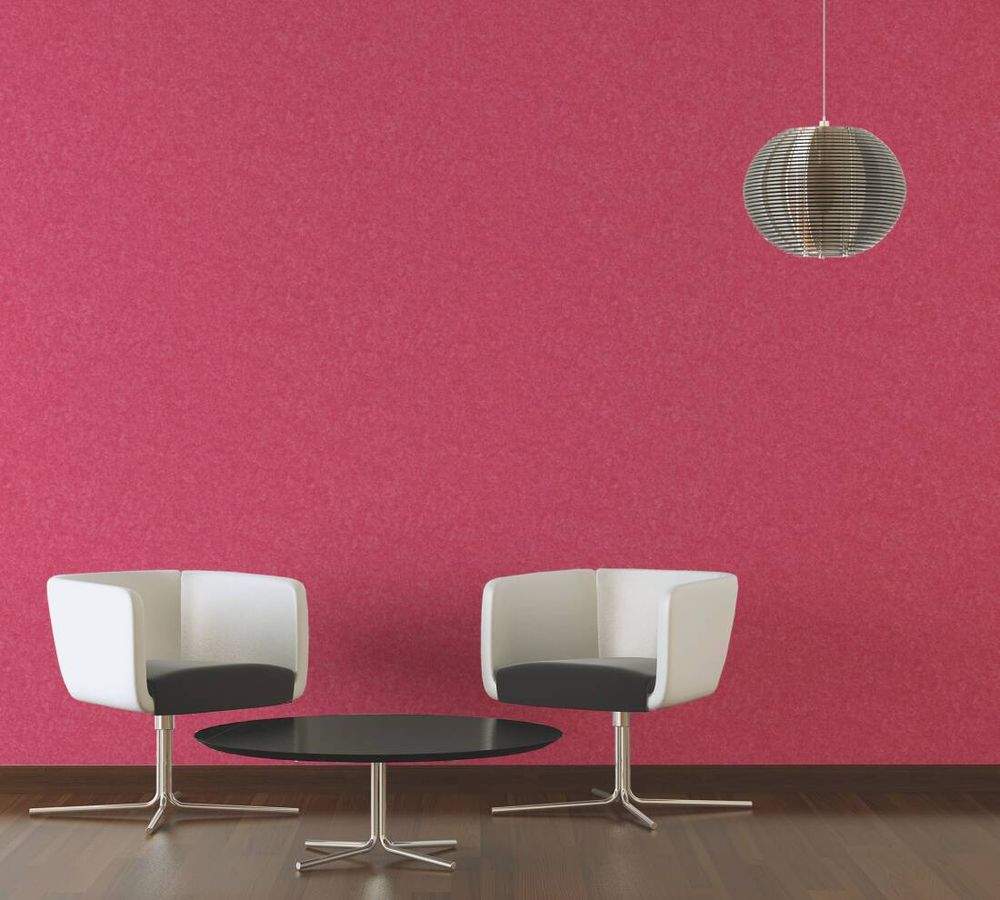 Soft Plain Plaster Wallpaper - Red