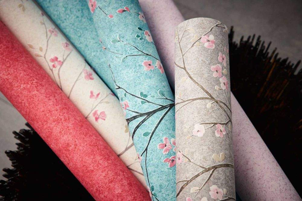 Soft Plain Plaster Wallpaper - Red