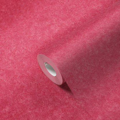 Soft Plain Plaster Wallpaper - Red