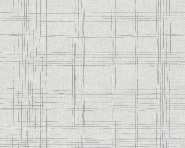 Sample - New York Threads Wallpaper - Metallic/White Grey