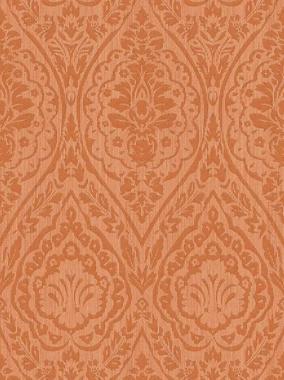 Textured Damask Textured Wallpaper - Orange