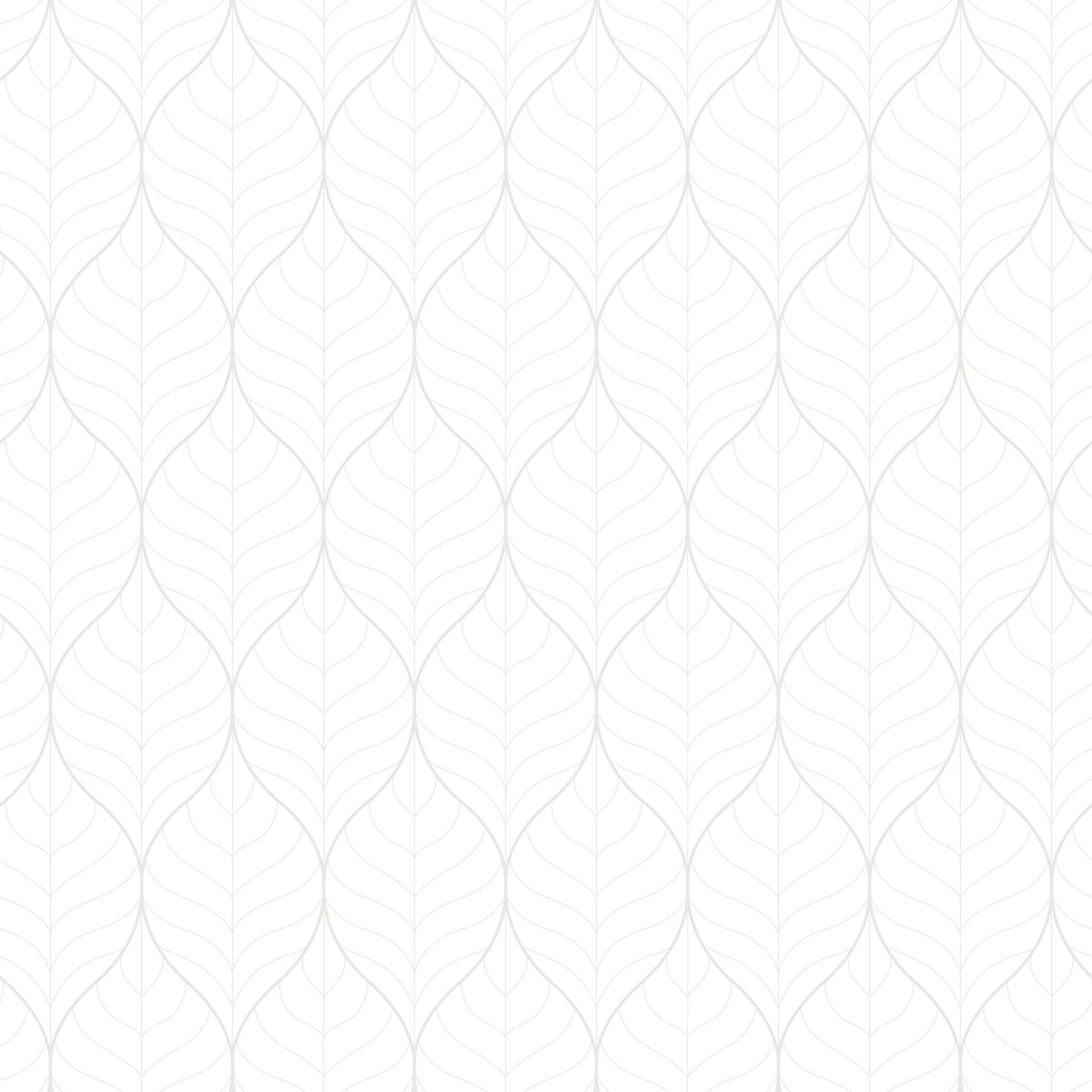 Sample - Blad Wallpaper - White/Silver