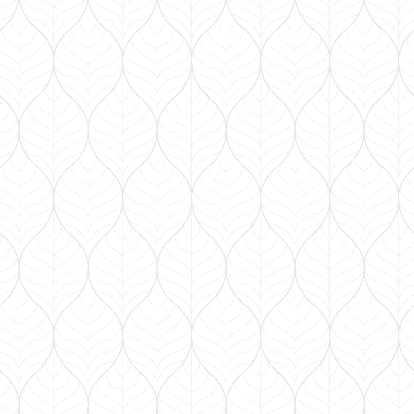 Blad Wallpaper - White/Silver - Discontinuing -38 Left