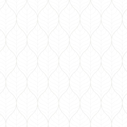 Blad Wallpaper - White/Silver - Discontinuing -38 Left