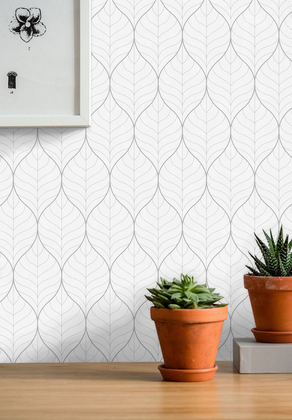 Blad Wallpaper - Grey - Discontinuing