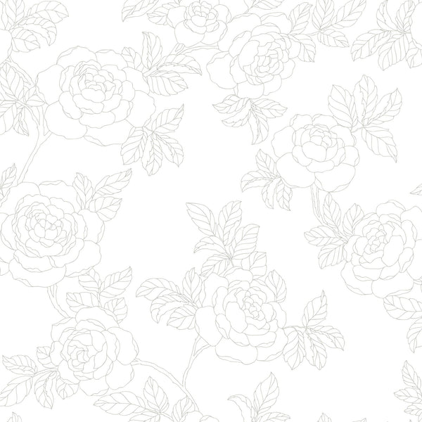 Sample - Inez Wallpaper - Grey
