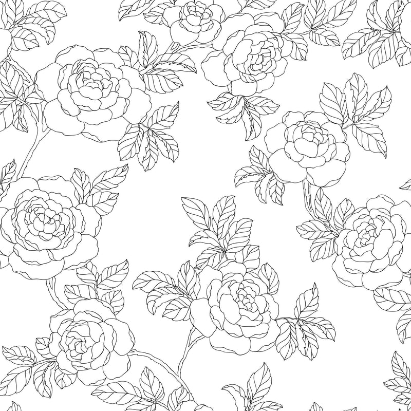 Inez Wallpaper - White/Black