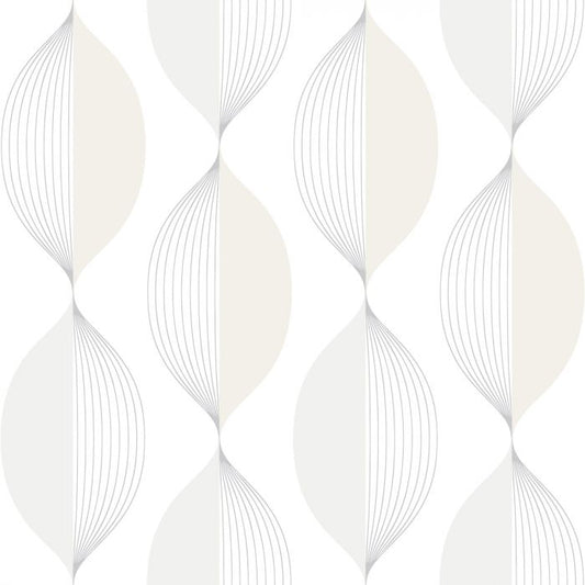 Ellips Wallpaper - White - Discontinuing