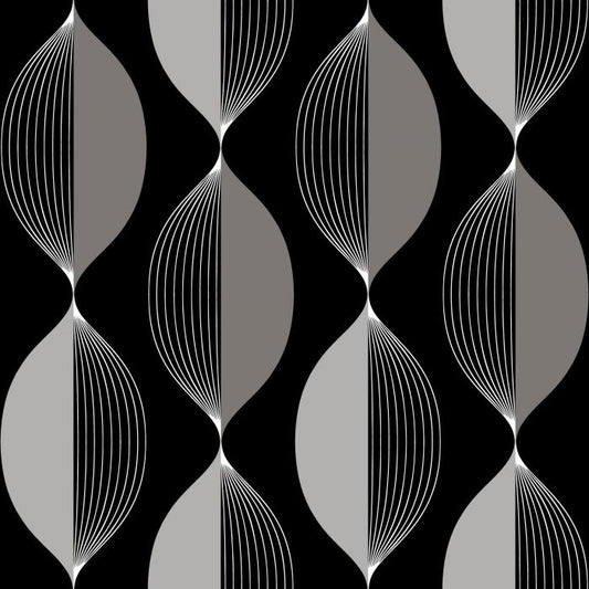 Ellips Wallpaper - Black - Discontinuing