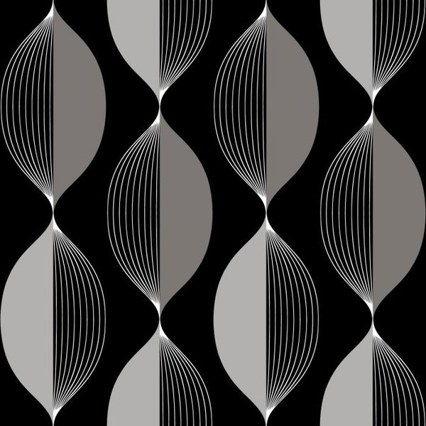 Sample - Ellips Wallpaper - Black