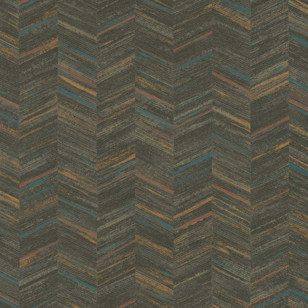 Sample - Textured Herringbone Wallpaper - A Hint of Blue