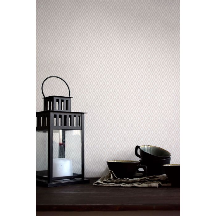 Gasoga Wallpaper - White - Discontinuing