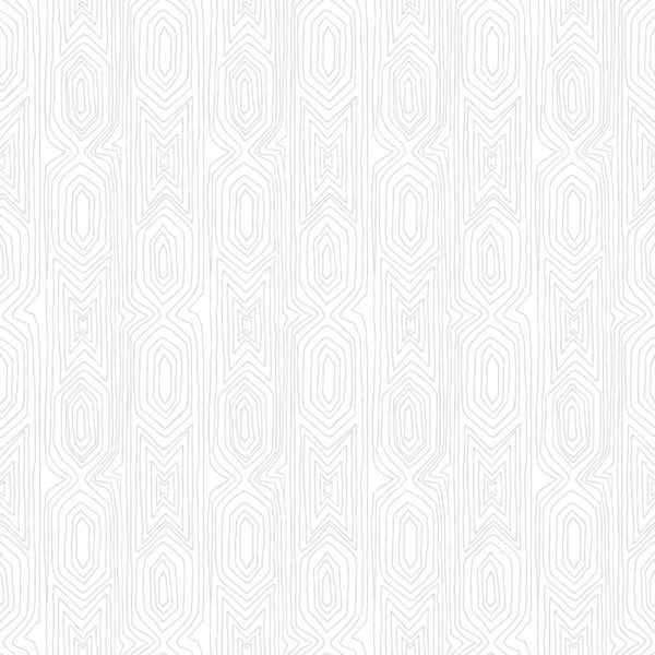 Sample - Linjelek Geometric Wallpaper - Silver